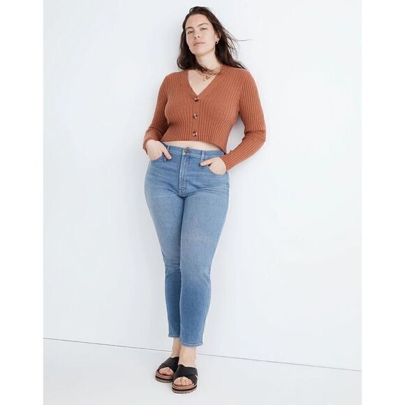 NWT Madewell Plus Stovepipe Jeans in Euclid Wash, Size 28W - Picture 1 of 16